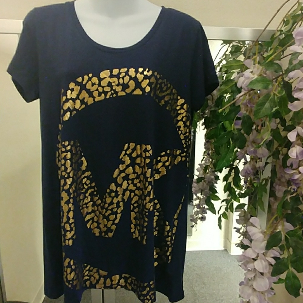 Michael Kors Navy & Gold Foil T-shirt 👕